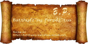 Batthyány Perpétua névjegykártya